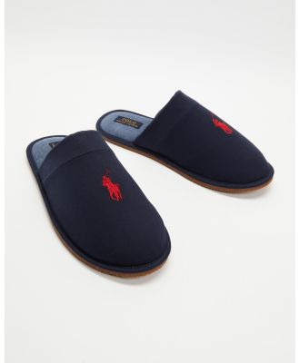 Polo Ralph Lauren - Klarence Slippers - Slippers & Accessories (Navy Washed Twill) Klarence Slippers