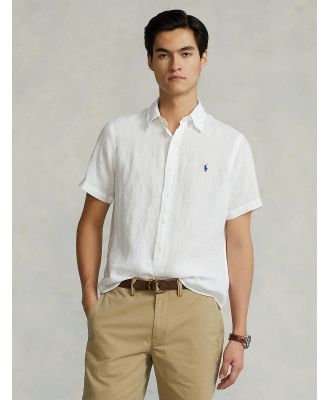 Polo Ralph Lauren - Linen Short Sleeve Sport Shirt - Shirts & Polos (White) Linen Short Sleeve Sport Shirt
