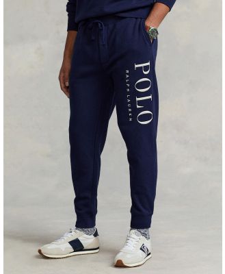 Polo Ralph Lauren - Logo Embroidered Fleece Jogger Pants - Pants (Cruise Navy) Logo-Embroidered Fleece Jogger Pants