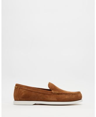 Polo Ralph Lauren - Merton Casual Loafers   Men's - Dress Shoes (Teak) Merton Casual Loafers - Men's