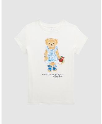 Polo Ralph Lauren - Polo Bear Cotton Jersey Tee   ICONIC EXCLUSIVE   Kids - T-Shirts & Singlets (White) Polo Bear Cotton Jersey Tee - ICONIC EXCLUSIVE - Kids