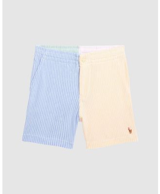 Polo Ralph Lauren - Polo Prepster Knit Oxford Fun Shorts   Kids - Shorts (Harbor Island Blue Multi) Polo Prepster Knit Oxford Fun Shorts - Kids