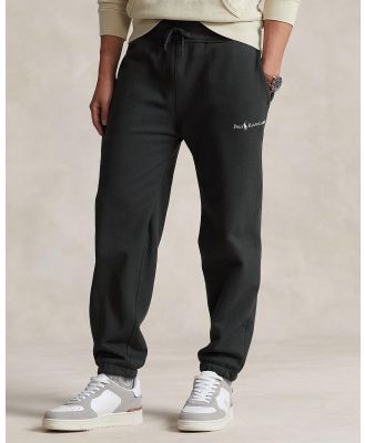 Polo Ralph Lauren - Relaxed Fit Logo Fleece Sweatpants - Pants (Black) Relaxed Fit Logo Fleece Sweatpants