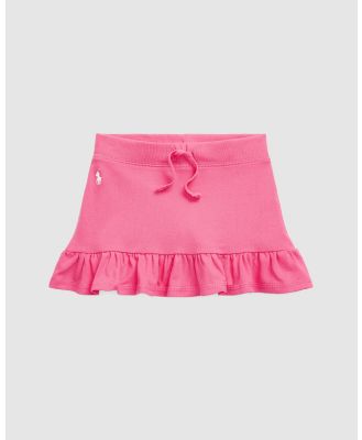 Polo Ralph Lauren - Ruffled Stretch Mesh Skort   ICONIC EXCLUSIVE   Kids - Skirts (Desert Pink) Ruffled Stretch Mesh Skort - ICONIC EXCLUSIVE - Kids