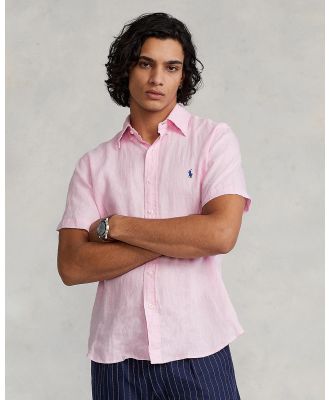 Polo Ralph Lauren - Slim Fit Linen Shirt - Shirts & Polos (Carmel Pink) Slim Fit Linen Shirt