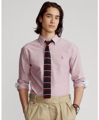 Polo Ralph Lauren - Slim Fit Oxford Shirt - Shirts & Polos (Crimson & White) Slim Fit Oxford Shirt