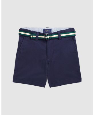 Polo Ralph Lauren - Straight Fit Flex Abrasion Twill Shorts   Toddler - Chino Shorts (Newport Navy) Straight Fit Flex Abrasion Twill Shorts - Toddler