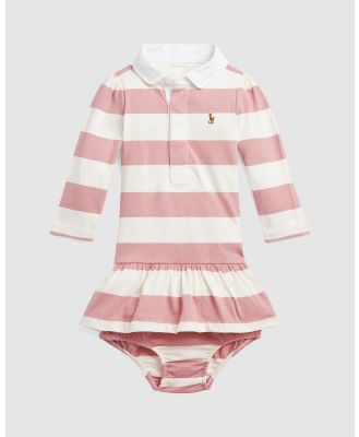 Polo Ralph Lauren - Striped Cotton Rugby Dress & Bloomers   Babiesv - Dresses (Multi) Striped Cotton Rugby Dress & Bloomers - Babiesv
