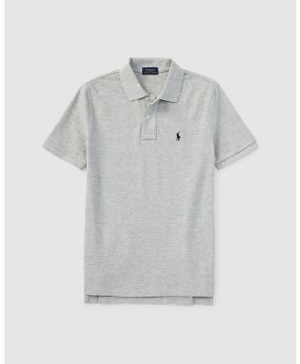 Polo Ralph Lauren - The Iconic Mesh Polo Shirt   Toddler - Shirts & Polos (New Grey Heather) The Iconic Mesh Polo Shirt - Toddler