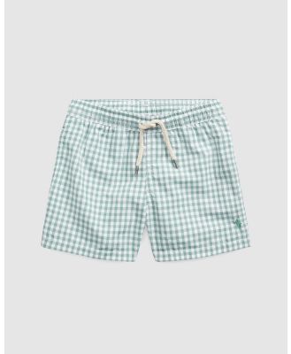 Polo Ralph Lauren - Traveler Swim Trunks   ICONIC EXCLUSIVE   Kids - Swimwear (Green) Traveler Swim Trunks - ICONIC EXCLUSIVE - Kids