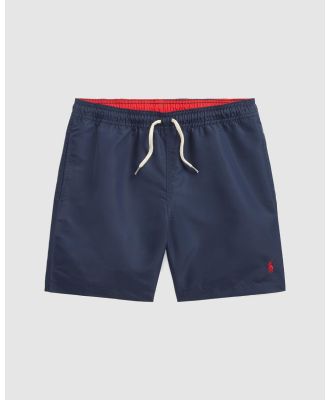 Polo Ralph Lauren - Traveler Swim Trunks   ICONIC EXCLUSIVE   Teens - Swimwear (Newport Navy) Traveler Swim Trunks - ICONIC EXCLUSIVE - Teens