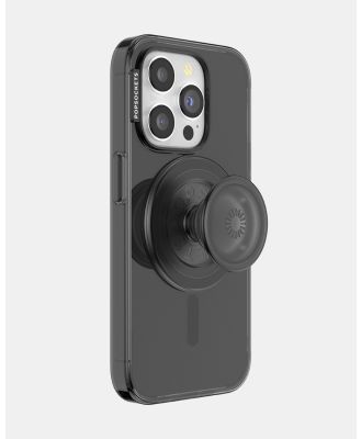 PopSockets - POPCASE MagSafe + PopGrip MagSafe for iPhone 15 Pro   Protective Phone Case & Phone Grip Holder - Tech Accessories (Translucent Black) POPCASE MagSafe + PopGrip MagSafe for iPhone 15 Pro - Protective Phone Case & Phone Grip Holder