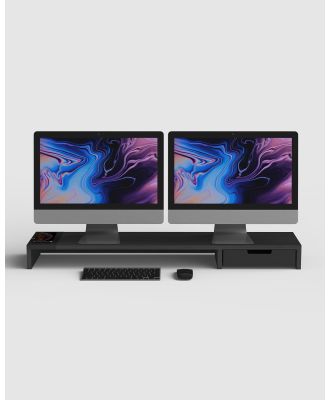 Pout - Eyes9 Dual Monitor Wireless Charging Station - Tech Accessories (Black) Eyes9 Dual Monitor Wireless Charging Station
