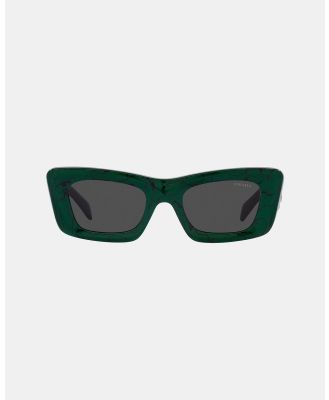 Prada - 0PR 13ZS - Sunglasses (Green Marble) 0PR 13ZS