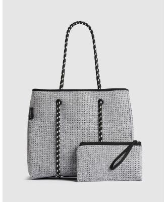 Prene - The Portsea Neoprene Tote Bag - Handbags (Light Grey Marle) The Portsea Neoprene Tote Bag