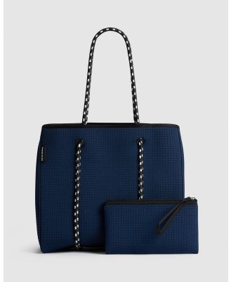 Prene - The Sorrento Neoprene Tote Bag - Handbags (Navy Blue) The Sorrento Neoprene Tote Bag