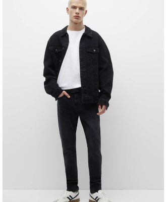 Pull&Bear - Black Slim Fit Jeans - Jeans (Faded Black) Black Slim Fit Jeans