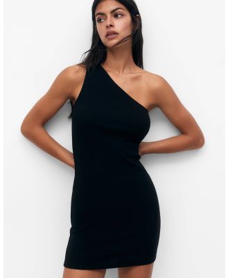 Pull&Bear - Short Asymmetric Dress - Dresses (Black) Short Asymmetric Dress