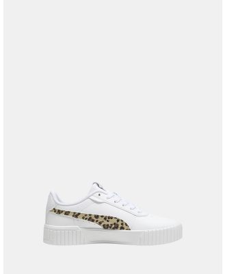 Puma - Carina 2.0 True Animal Grade School - Sneakers (White/Putty/Gold) Carina 2.0 True Animal Grade School