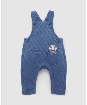 Purebaby - Quilted Overalls   Babies - All onesies (Canal Melange) Quilted Overalls - Babies
