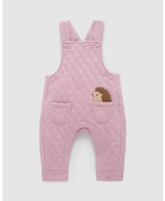 Purebaby - Quilted Overalls   Babies - All onesies (Hyacinth Melange) Quilted Overalls - Babies