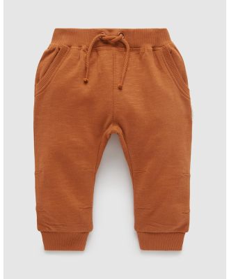 Purebaby - Slouchy Track Pants   Babies Kids - Track Pants (Cognac) Slouchy Track Pants - Babies-Kids