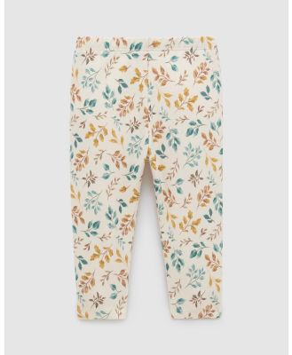 Purebaby - Thick Leggings with Pockets   Babies Kids - Pants (Leafy Print) Thick Leggings with Pockets - Babies-Kids