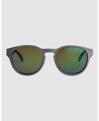 Quiksilver - Eliminator Sunglasses - Sunglasses (METALIC BLACK/ML GREEN) Eliminator Sunglasses