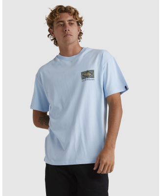 Quiksilver - Mens Back Flash Oversized T Shirt - Tops (CLEAR SKY) Mens Back Flash Oversized T Shirt