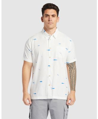 Quiksilver - Mens Big Pond Short Sleeve Shirt - Tops (BIG POND WHITE) Mens Big Pond Short Sleeve Shirt