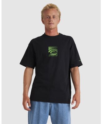 Quiksilver - Mens Cyber Tech Oversized T Shirt - Tops (BLACK) Mens Cyber Tech Oversized T Shirt