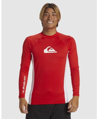 Quiksilver - Mens Everyday Long Sleeve Upf 50 Surf T Shirt - Swimwear (HIGH RISK RED) Mens Everyday Long Sleeve Upf 50 Surf T Shirt