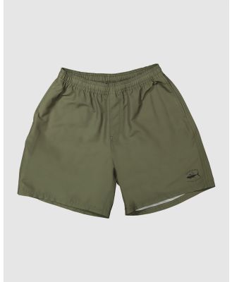 Quiksilver - Mens Focus Walkshort Elasticated Shorts - Shorts (DUSTY OLIVE) Mens Focus Walkshort Elasticated Shorts