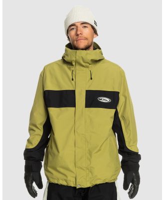 Quiksilver - Mens High Altitude Gore Tex® Technical Snow Jacket - Snow Sports (GREEN OLIVE) Mens High Altitude Gore Tex® Technical Snow Jacket