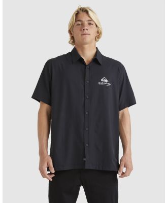 Quiksilver - Mens Kailua Cruiser Short Sleeve Surf Shirt - Tops (BLACK) Mens Kailua Cruiser Short Sleeve Surf Shirt