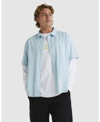 Quiksilver - Mens Legacy Short Sleeve Shirt - Tops (DREAM BLUE) Mens Legacy Short Sleeve Shirt