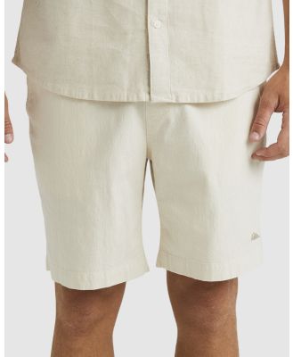 Quiksilver - Mens Palm Waves 17 Elasticated Walk Shorts - Shorts (BIRCH) Mens Palm Waves 17 Elasticated Walk Shorts