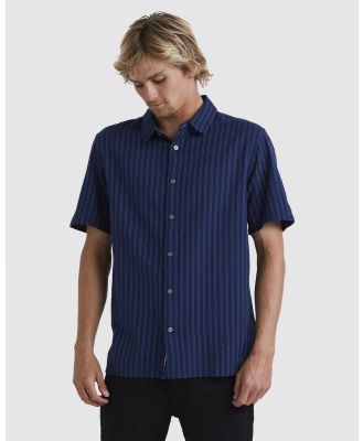 Quiksilver - Mens Streak Short Sleeve Shirt - Tops (NAVAL ACAD STREAK SS) Mens Streak Short Sleeve Shirt
