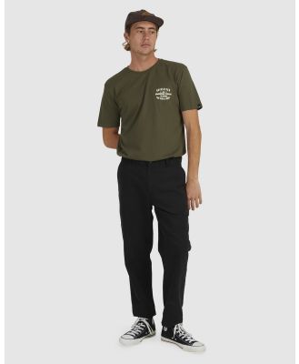 Quiksilver - Qs Surf Lockup   T Shirt For Men - T-Shirts & Singlets (GRAPE LEAF) Qs Surf Lockup   T Shirt For Men