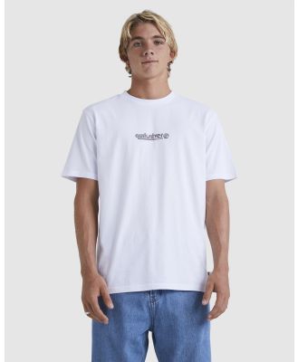Quiksilver - Quik Throwback   T Shirt For Men - Tops (WHITE) Quik Throwback   T Shirt For Men