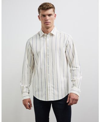 R.M.Williams - Martin Shirt - Shirts & Polos (Cream Navy) Martin Shirt