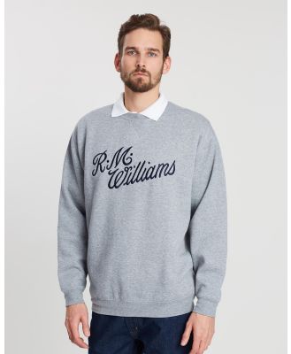 R.M.Williams - R.M.W Script Crew Neck Sweatshirt - Sweats (Grey & Blue) R.M.W Script Crew Neck Sweatshirt