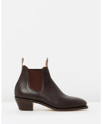 R.M.Williams - Womens Adelaide Cuban Heel Boots - Boots (Chestnut Yearling) Womens Adelaide Cuban Heel Boots