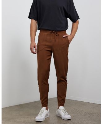 Rarefied - Zipped Trackpants - Sweatpants (Brown) Zipped Trackpants