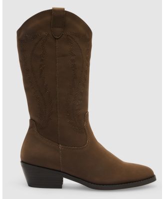 Ravella - Cowboy - Boots (BROWN) Cowboy