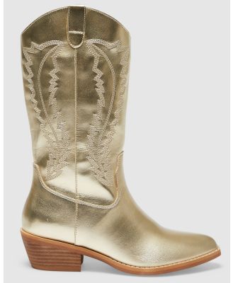 Ravella - Cowboy - Boots (GOLD) Cowboy