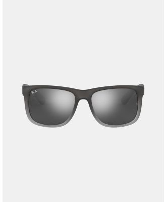 Ray-Ban - Justin RB4165 - Sunglasses (Grey & Gradient Mirror Grey) Justin RB4165