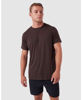 REC GEN - Edge Oxy Tee - T-Shirts & Singlets (Choc) Edge Oxy Tee