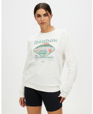Reebok - Court Sport Crew Sweater - Sweats (Chalk) Court Sport Crew Sweater
