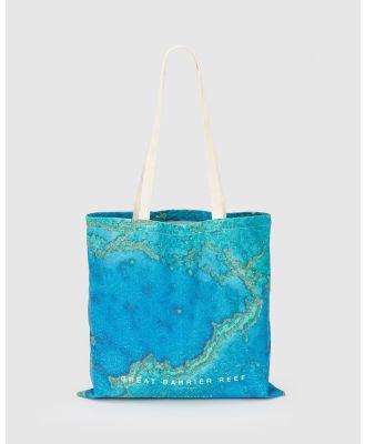 Remy Gerega - Great Barrier Reef Cotton Tote Bag - Bags (Blue) Great Barrier Reef Cotton Tote Bag
